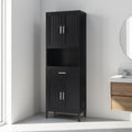 70.9 H Freestanding Tall Cabinet With 1 Drawer 2 Cabinets 4 Soft Close Doors Adjustable Shelves Open Storage For Bathroom