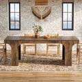 71 Inch Large Dining Table For 6 8 Farmhouse Rectangular Kitchen Table