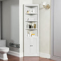 71 Inch Tall Corner Metal Storage Cabinet With 5 Tier Adjustable Shelves 2 Door Concealed Compartments
