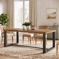 71 Inch Solid Wood Rectangular Dining Table For 6 People