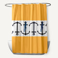 71 X 74 Inch Anchor Stripe Print Shower Curtain