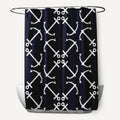 71 X 74 Inch Anchors Up Geometric Print Shower Curtain