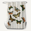 71 X 74 Inch Antique Butterflies And Flowers Animal Print Shower Curtain