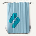 71 X 74 Inch Flip Flops Geometric Print Shower Curtain