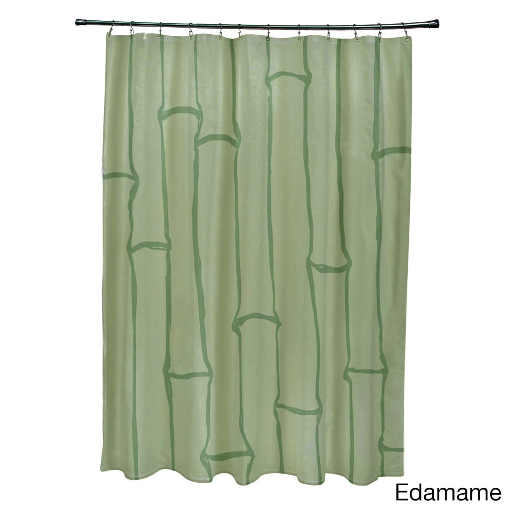 71 X 74 Inch Earthtone Bamboo Print Shower Curtain