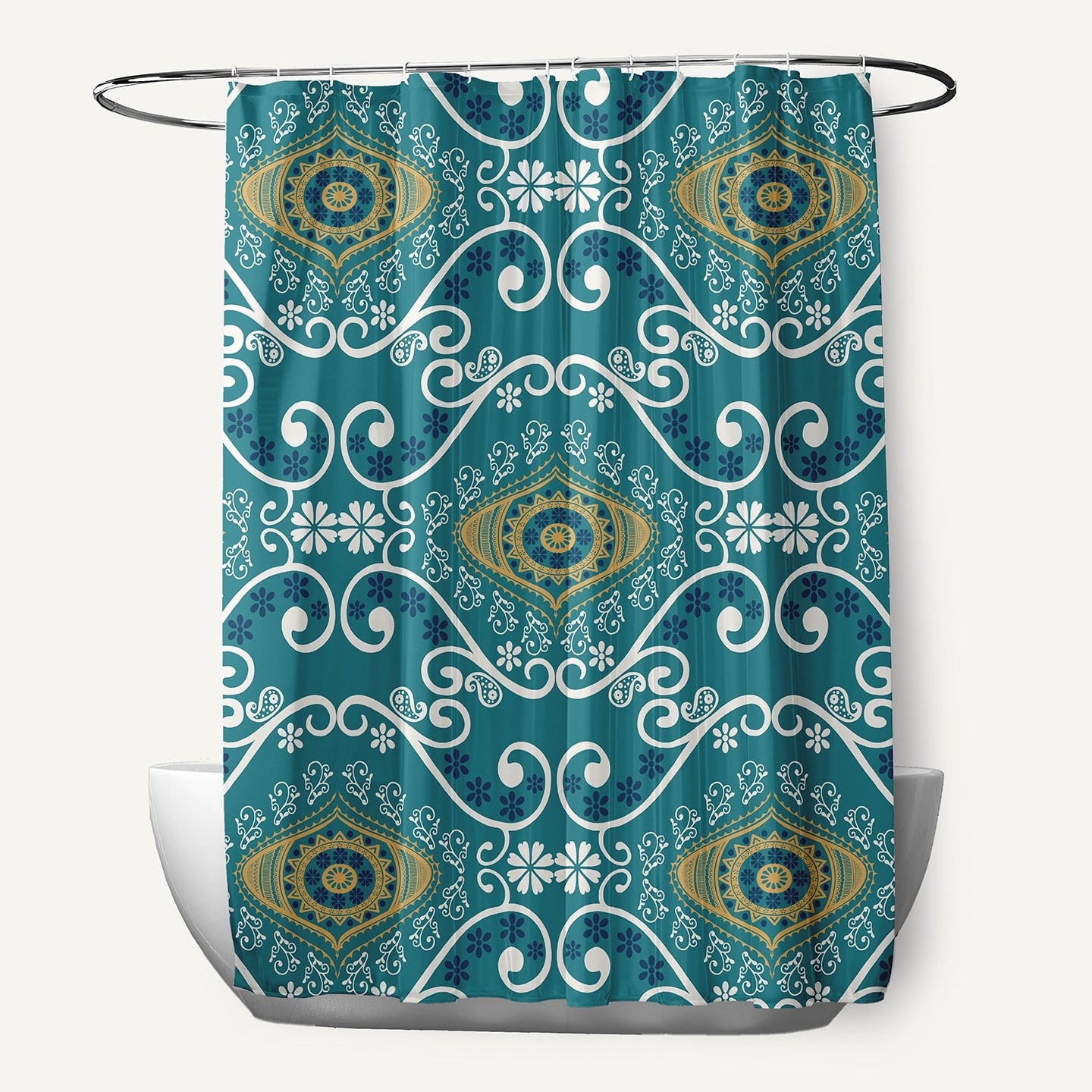 71 X 74 Inch Illuminate Geometric Print Shower Curtain