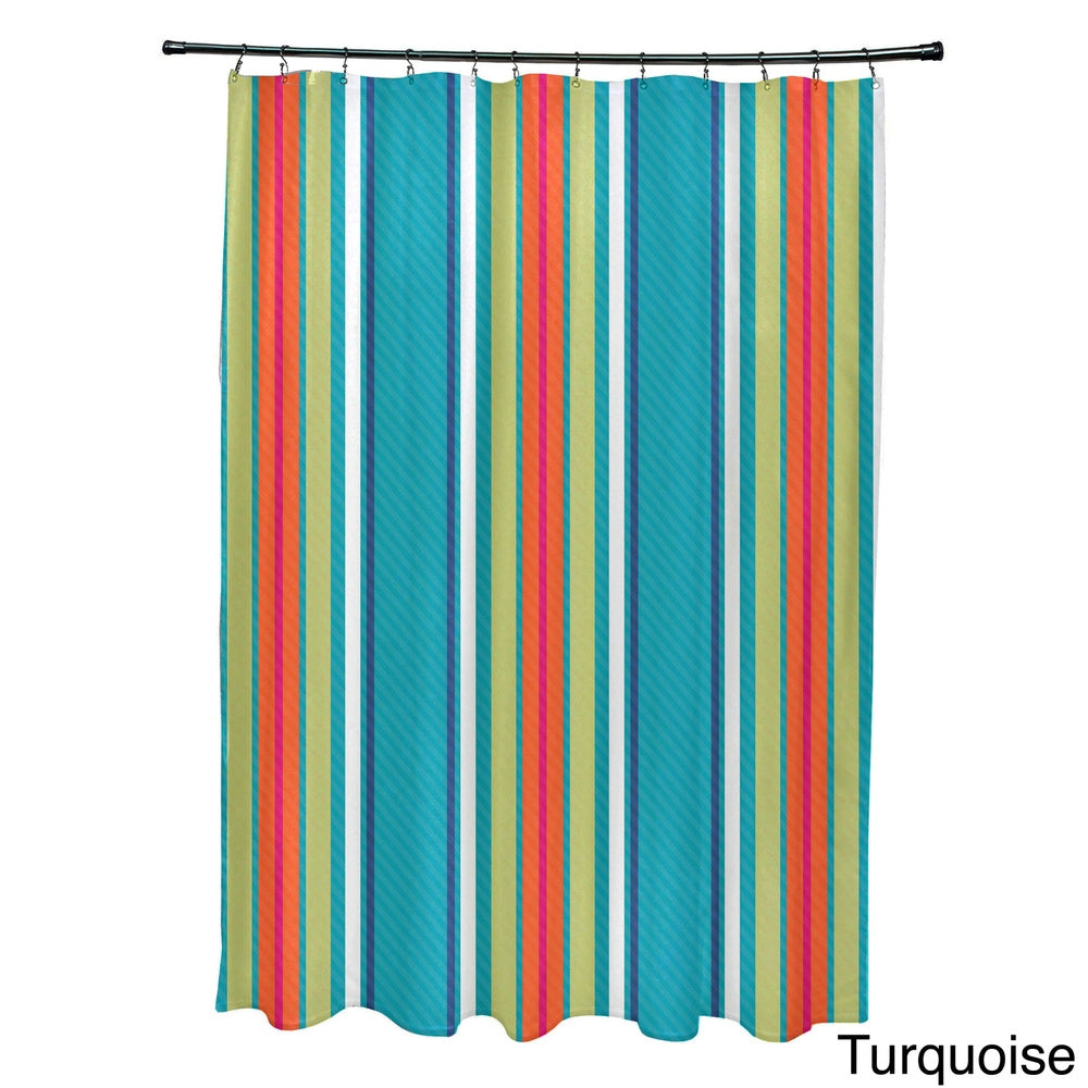 Multi Stripe Stripe Print Shower Curtain