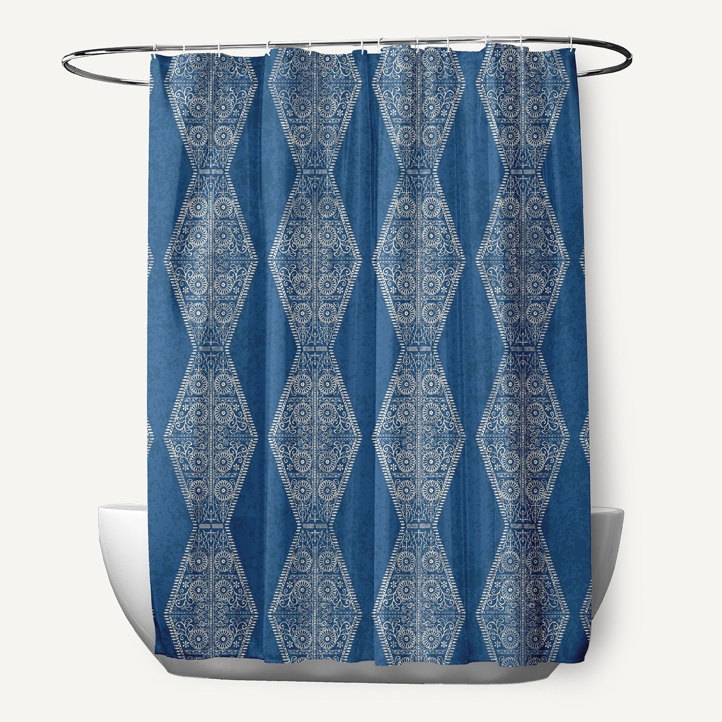 71 X 74 Inch Pyramid Stripe Geometric Print Shower Curtain