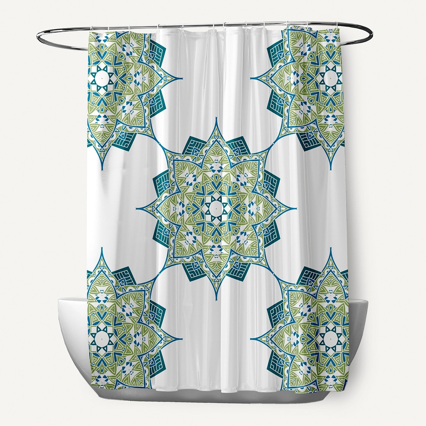 71 X 74 Inch Rhapsody Geometric Print Shower Curtain