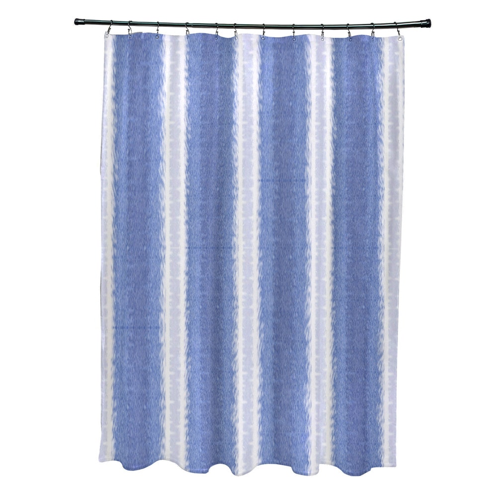 Sea Lines Stripe Print Shower Curtain