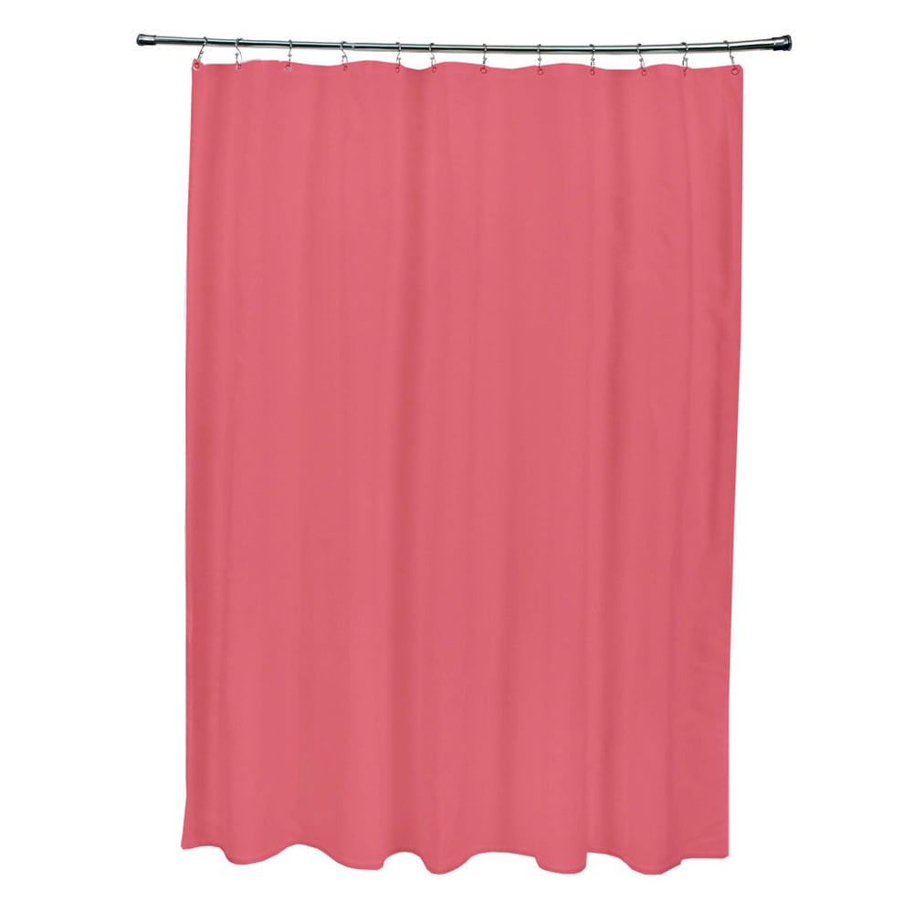 71 X 74 Inch Dark Coral Solid Shower Curtain