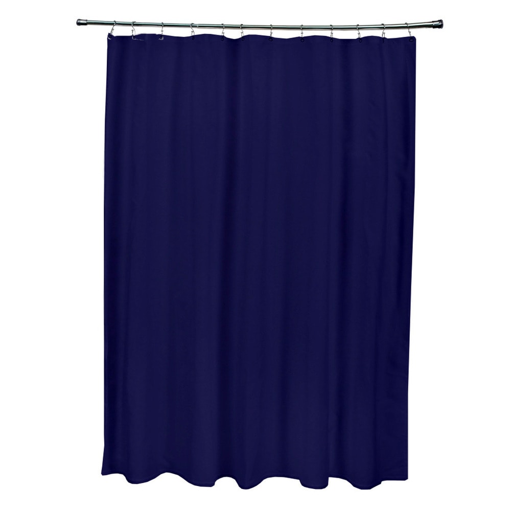 71 X 74 Inch Spring Navy Solid Shower Curtain