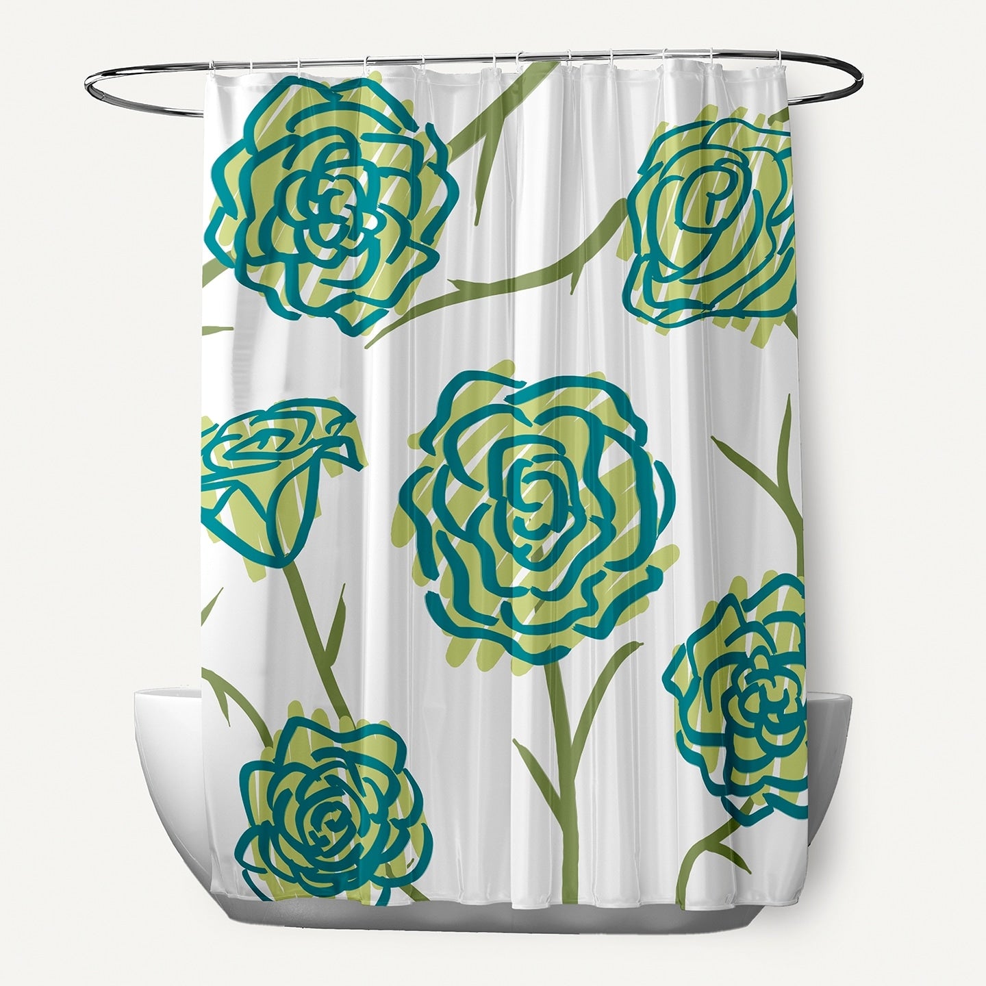 71 X 74 Inch Spring Floral 1 Floral Print Shower Curtain
