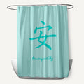 71 X 74 Inch Tranquility Word Print Shower Curtain