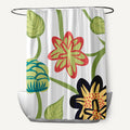 71 X 74 Inch Tropical Floral Print Shower Curtain