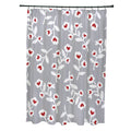 Valentines Floral Holiday Floral Print Shower Curtain