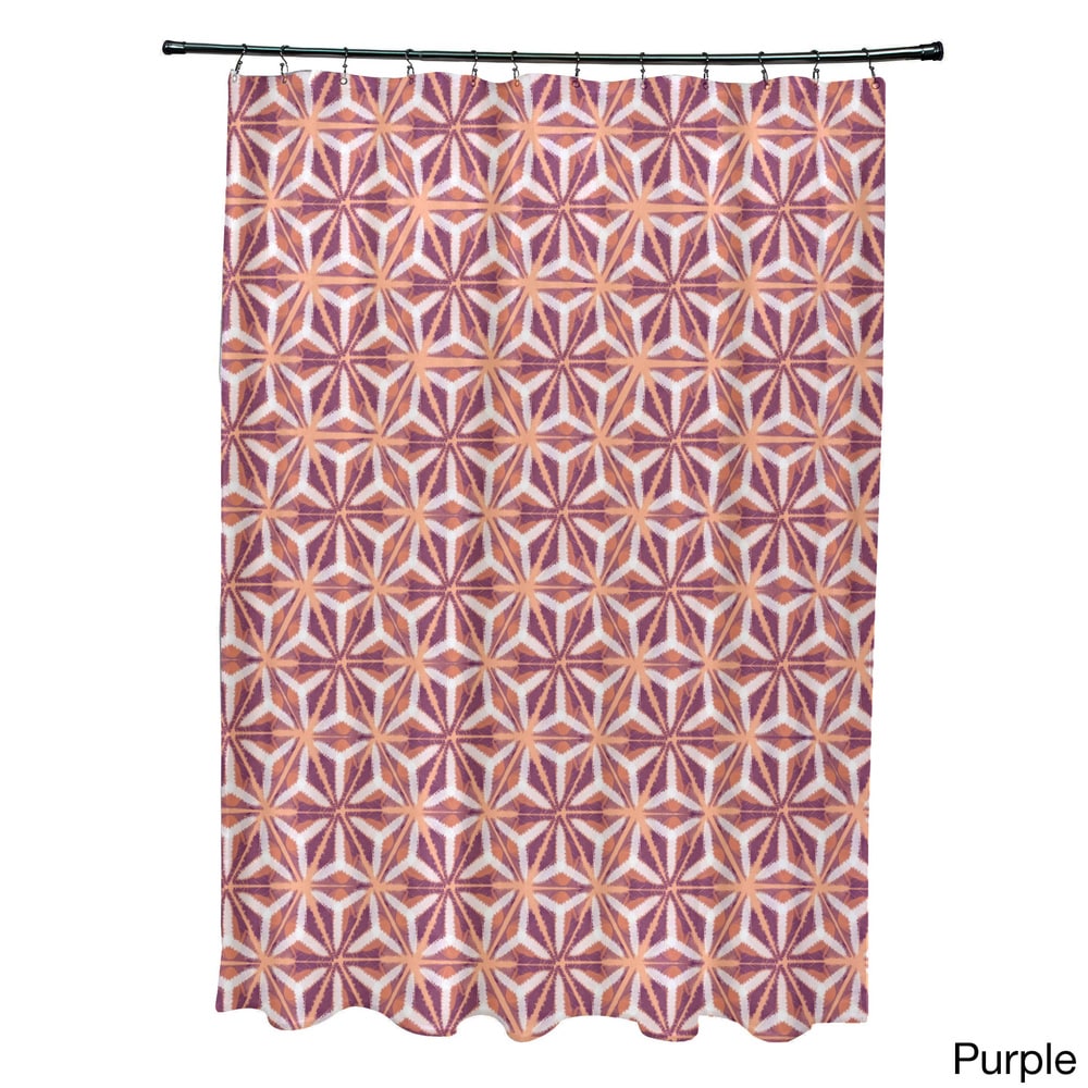 Water Mosaic Geometric Print Shower Curtain