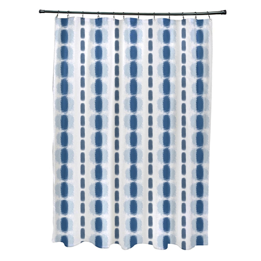 Watercolor Stripe Stripe Print Shower Curtain