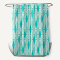 71 X 74 Inch Wavy Geometric Print Shower Curtain