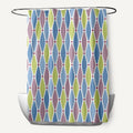 71 X 74 Inch Wavy Splash Geometric Print Shower Curtain