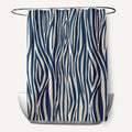 71 X 74 Inch Wood Stripe Geometric Print Shower Curtain