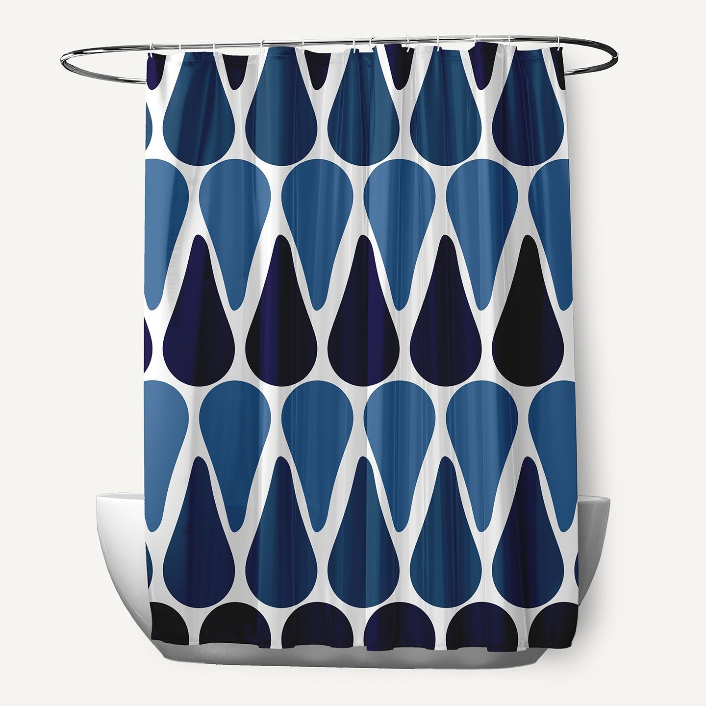 71 X 74 Inch Watermelon Seeds Geometric Print Shower Curtain