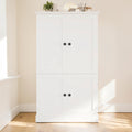 71 Kitchen Pantry Cabinet With Wine Rack Drawers And Adjustable Shelves Freestanding Storage Cabinet