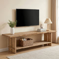 71 Solid Wood Tv Stand For 55 65 75 85 Inch Tv Farmhouse Entertainment Center With Storage Tv Consoles For Living Room