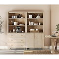 71 Tall Pantry Cabinet Set Of 2 Modern Kitchen Storage Pantry With Drawers And Doors Modular Storage Cabinets For Dining Room