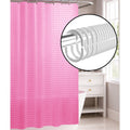 71 X 71 Pink Eva Shower Curtain Liner With 12 Hooks