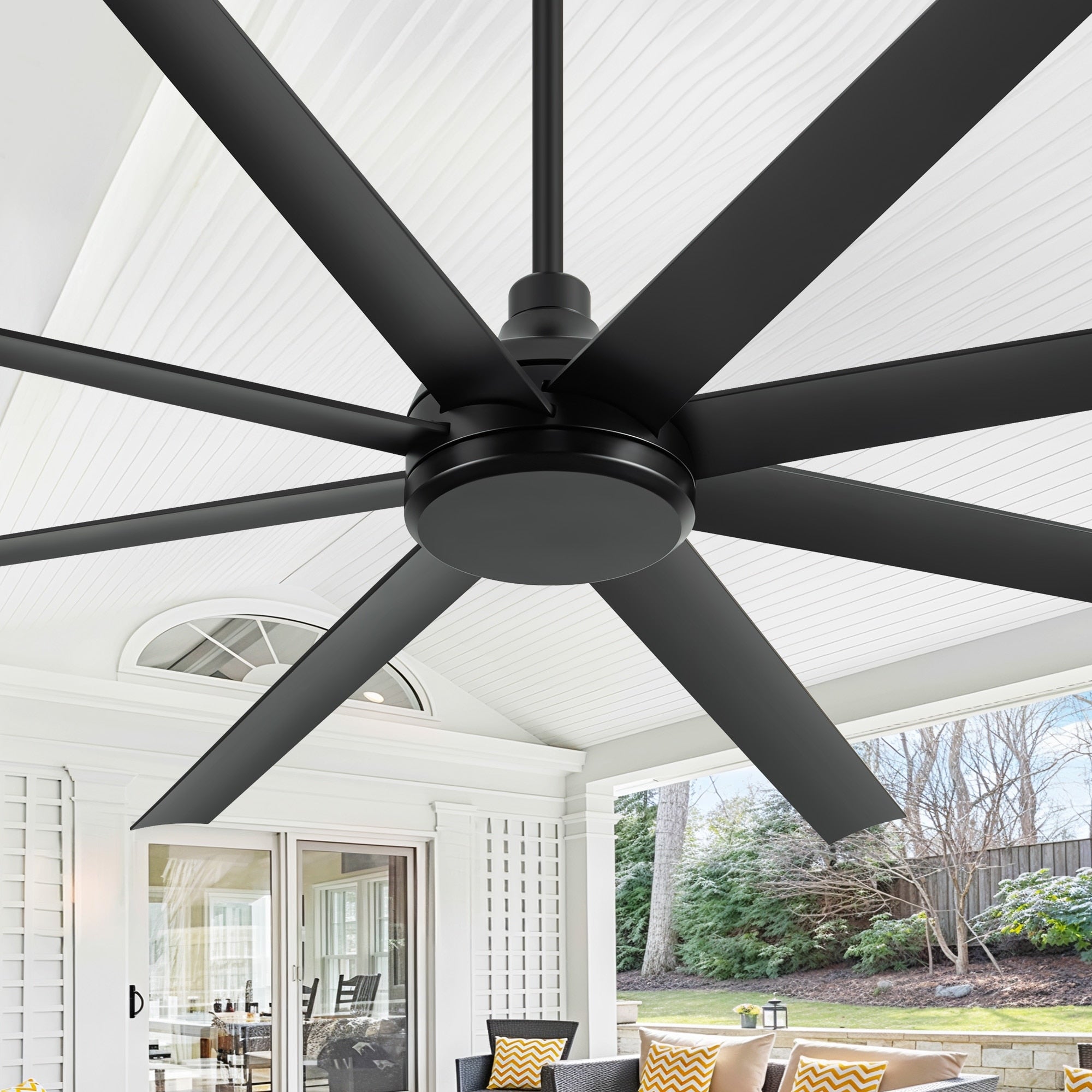 72 Inch 8 Blade Ceiling Fan With Remote Quiet Dc Motor 6 Speeds Reversible No Light