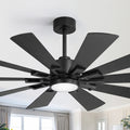72 Inch Led Ceiling Fan With Remote Control Quiet Reversible Dc Motor 3Cct Black Walnut Dual Finish Blades 72 Inch