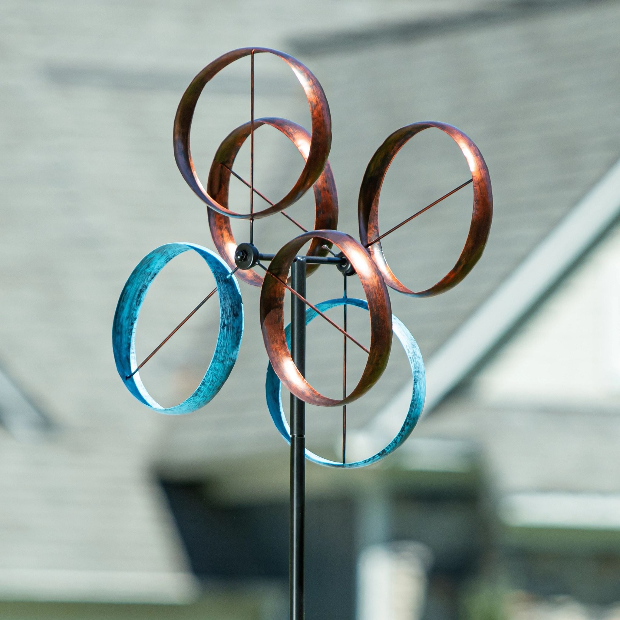 72 In. Metal Roundabout Breeze Wind Spinner