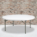 72 Inch White Plastic Folding Table