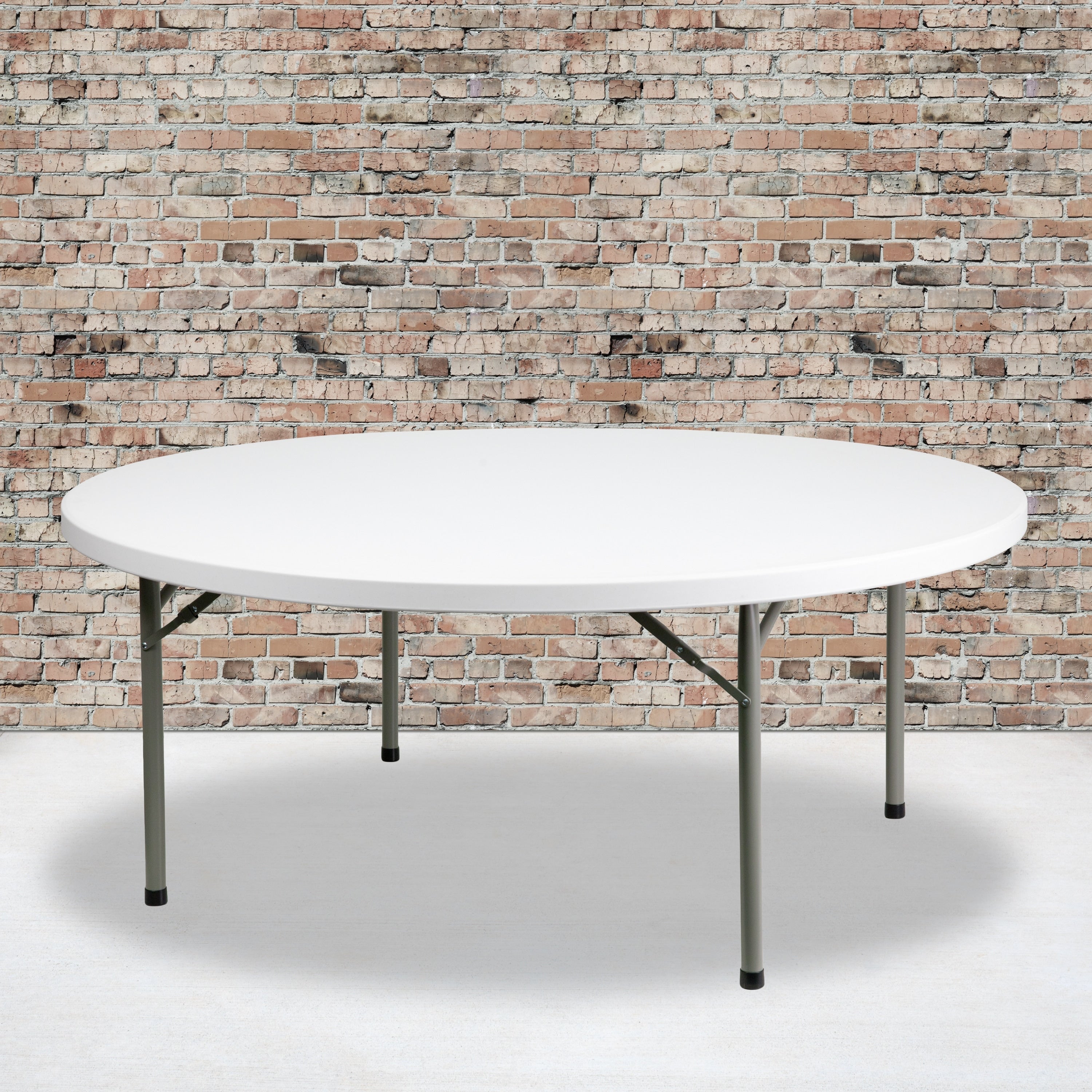 72 Inch White Plastic Folding Table