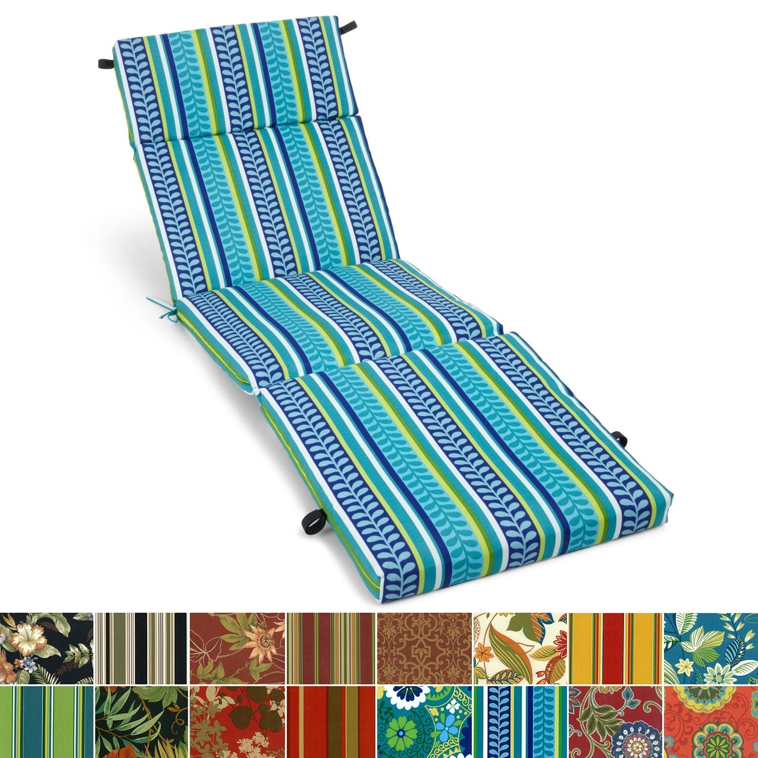 Blazing Needles 72 Inch All Weather Outdoor Chaise Lounge Cushion