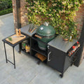 72.4 Inch Large Grill Table With Adjustable Shelves Spice Rack For Big Green Egg