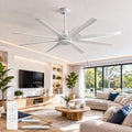 72 Ceiling Fan No Light 8 Abs Blades Dc Motor 6 Speeds Remote Control Reversible Memory Function Quiet Remote Control
