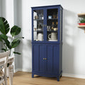 72 Freestanding Kitchen Pantry With Glass Doors