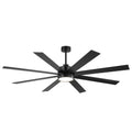 72 Led Ceiling Fan With Light 8 Plywood Blades Dc Motor 6 Speeds Remote Control Memory Function Quiet Black