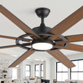 72 Large Ceiling Fan With 3Cct Dimmable Led Light And Remote 8 Reversible Blades
