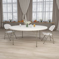 72 Inch Round Granite White Plastic Folding Table