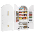 72 Tall Arched Kitchen Pantry Cabinet With 8 Door Shelves