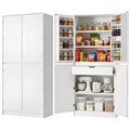 72 Tall Farmhouse Kitchen Pantry Cabinet With 8 Door Shelves And 1 Drawer