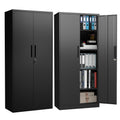 72 H Metal Garage Storage Cabinet Locking Cabinet With Doors And 4 Shelves Tall Cabinets Lockable File Cabinet For Home Office