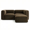 73 3 Piece Velvet Sofa With Ottoman 2 Corner Units