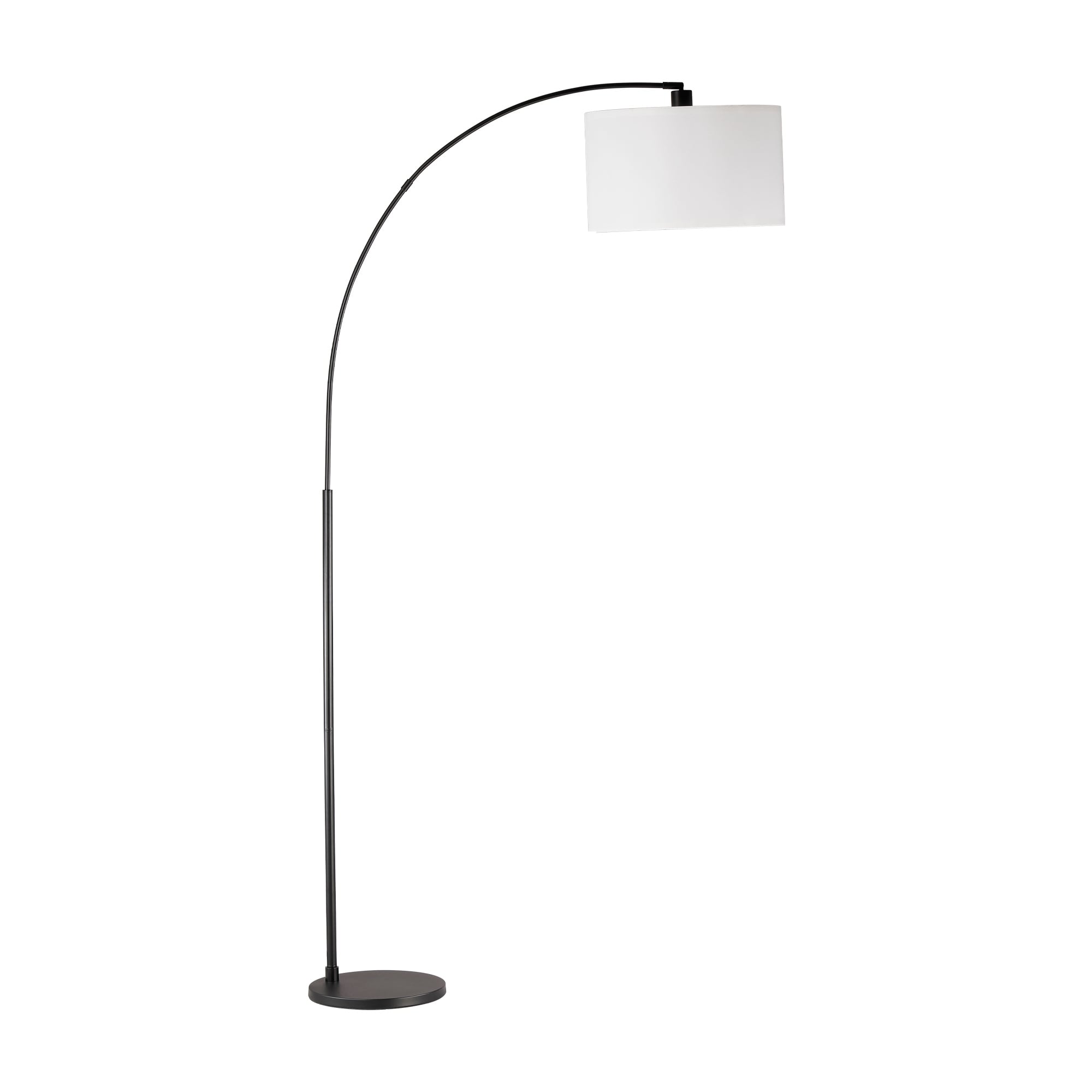 74.8 Black Mid Century Modern Arch Floor Lamp With Multi Angle Task Shade