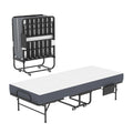 75 Inch Folding Bed With 5 Memory Foam Mattress Rollaway Guest Bed Heavy Duty On Wheels Portable Twin Bed