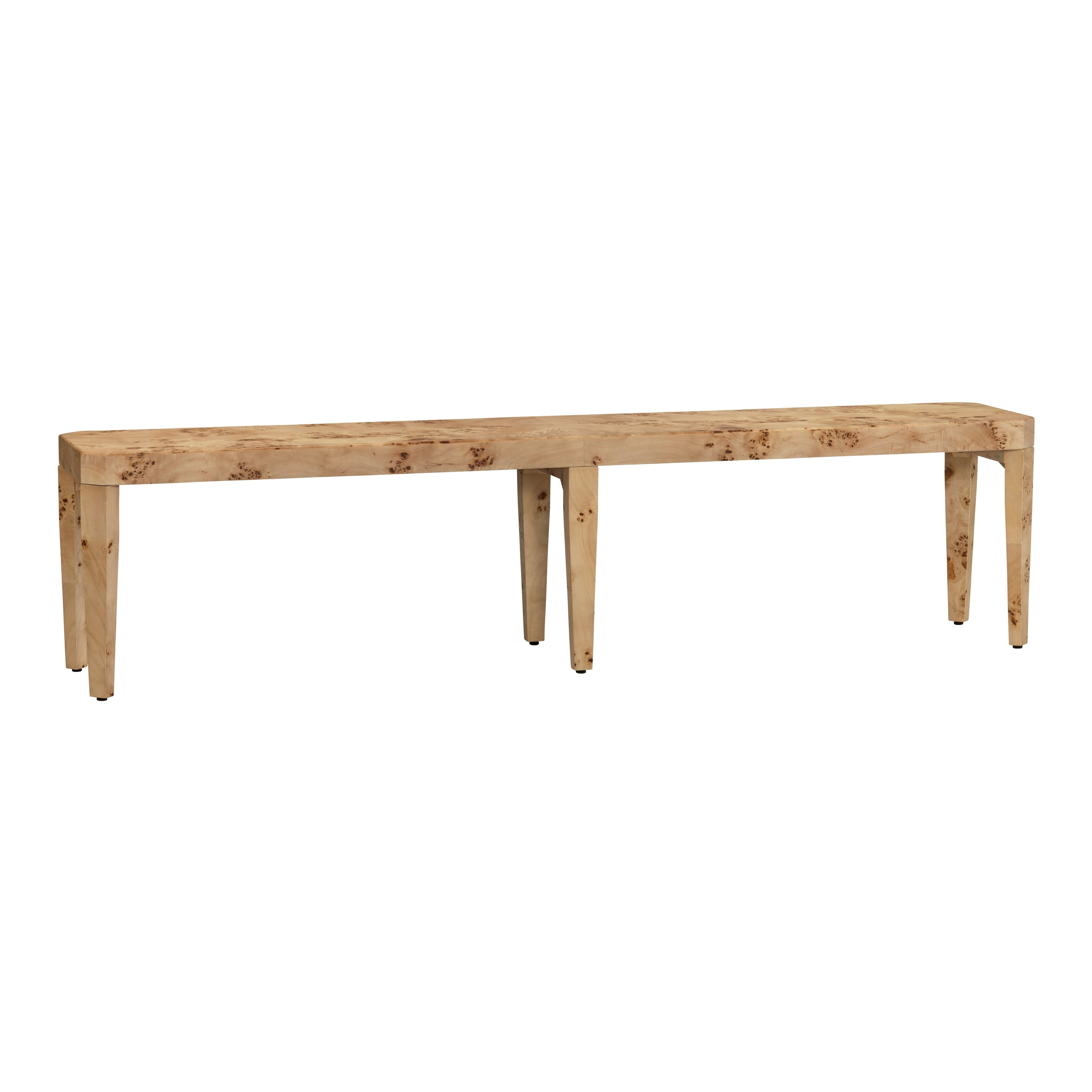 75 In. Brown Accent Bench With Brown Wooden Frame