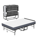 75 Wide Folding Bed With Adjustable Headboard Extra Long Rollaway Bed 5 Memory Foam Mattress Heavy Duty Guest Bed